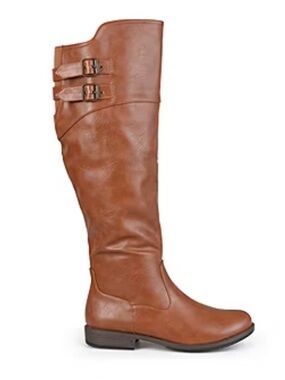 Journee Collection Womens Tori Double-Buckle Knee-High Riding Boots Size 8